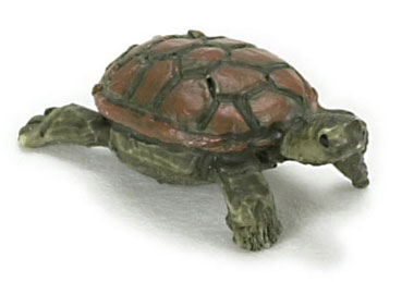 Dollhouse Miniature Turtle, Tan (M)